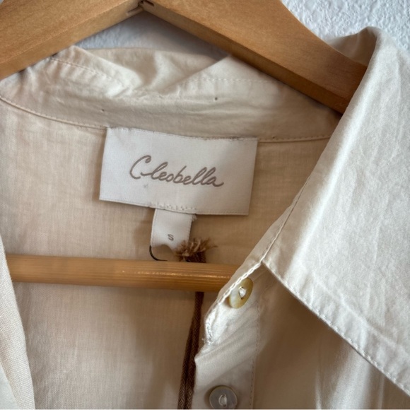 NWT Cleobella Rosabella Midi Dress Organic Cotton Boho Long Sleeve Button Down - Picture 10 of 16